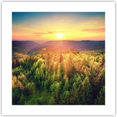 Produktbild von Poster - Poster ohne Rahmen - Berge Natur - 40x40 cm - Wand Bild - Wanddeko - Wandbilder - Kunstposter - Wandposter - Bilder - Kunstdruck - Wanddekoration - Wandbild - P2XAC40x40-3697