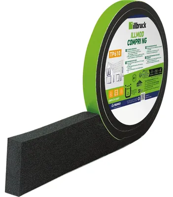 Produktbild von Illbruck Fugendichtband TP610 illmod compri NG Fensterdichtband für 12mm Fugentiefe, Fugenbreite 3mm, 8 Meter, anthrazit