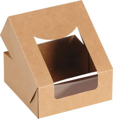 Produktbild von 125x  Food Box Snackbox mit Deckel und Sichtfenster aus PLA 12 x 12 x 5cm