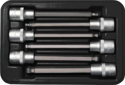 Produktbild von Schraubendreheinsätze, 1/2", Innensechskant, 5-12 mm, Kugelkopf, 6-teilig