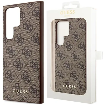 Produktbild von Guess 4G Metal Logo - Samsung Galaxy S23 Ultra Hülle (Braun)