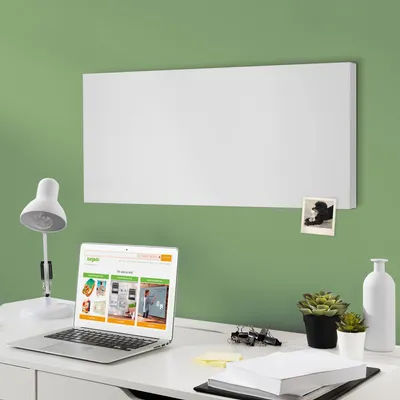 Produktbild von banjado Magnettafel weiß 78x37cm groß Magnetwand aus Metall Pinnwand für Küche, Büro [MTW Blanco]