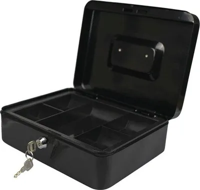 Immagine prodotto di Cassetta di sicurezza nera da 8" con chiavi