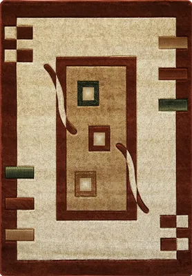 Image de Tapis à motifs moderne 120x180 ARTESIA 4 - marron