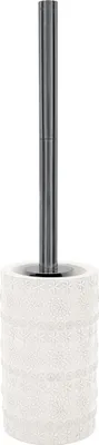 Produktbild von Spirella Relief, WC-Bürste & Halter, Weiß, Porzellan, 98 mm, 98 mm, 415 mm