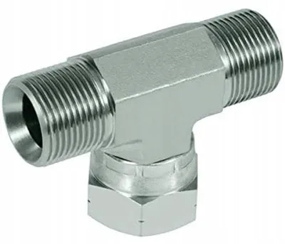 Obrázek produktu pro Rosfix T-kus 1/4” – Rozdělovač z Nerezové Oceli s Vnitřním a Vnějším Závitem | Tlak 400 Barů | Pro Stříkací Pistole a Hadice