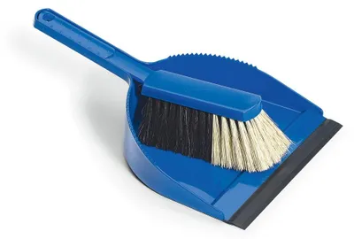 Produktbild von Nölle Profi-Kehrgarnitur Kunststoff Handbesen mit Schaufel blau