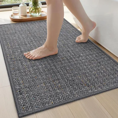 Productafbeelding van Badmat 40 x 60 cm, antislip, absorberend, sneldrogend, grijs