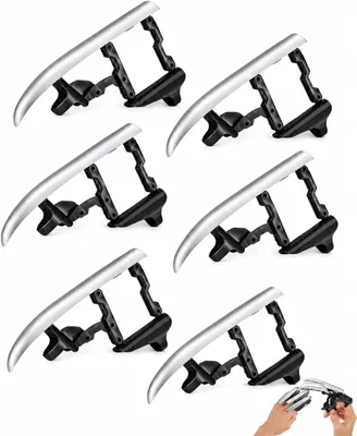 Productafbeelding van Intrekbare wolverine-klauwen - Set van 6 - Speelgoedklauwen van kunststof - Zilver - Cosplay
