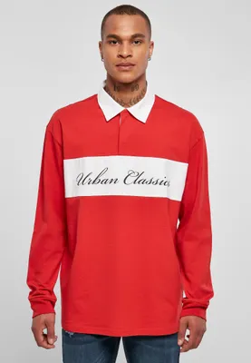 Immagine prodotto di Maglietta a maniche lunghe da uomo Urban Classics Oversized Rugby Longsleeve hugered - L