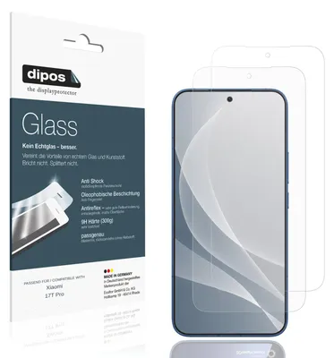 Image de 2x Protection ecrán pour Xiaomi 17T Pro mat Verre souple Film Protecteur 9H dipos