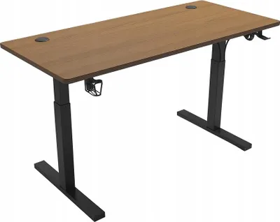 Produktbild von Ekspand | Höhenverstellbarer Schreibtisch - 140 Cm - Elektronische Regelung 72-118 Cm - Walnuss - Schreibtisch