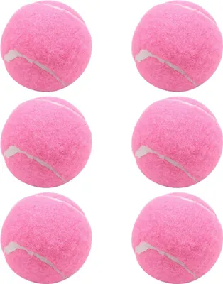 Produktbild von Strapazierfähige pinkfarbene Tennisbälle für Damen, elastische 66-mm-Trainingsbälle für Anfänger, Tennis-Übungsbälle für den Verein, 6er-Pack