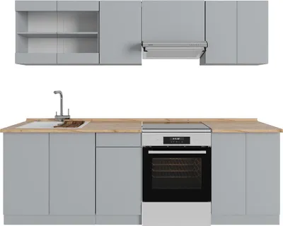 Immagine prodotto di Mobile da cucina Vicco R-Line Grigio 240 cm , PL Rovere, Model 58438