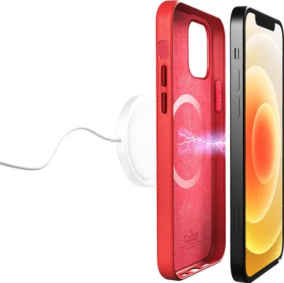 Zdjęcie produktu dla PURO, SKYMAG Etui Apple iPhone 12/12 Pro kompatybilne z MagSafe, czerwone