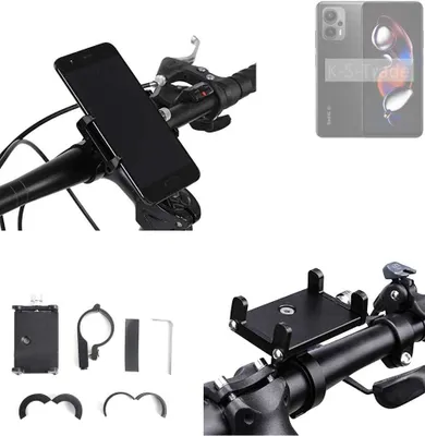 Produktbild von K-S-Trade Handyhalterung für das Fahrrad kompatibel mit Xiaomi Redmi Note 12T Pro Halter Lenkstange Fahrradhalterung Motorrad Bike Mount Befestigung