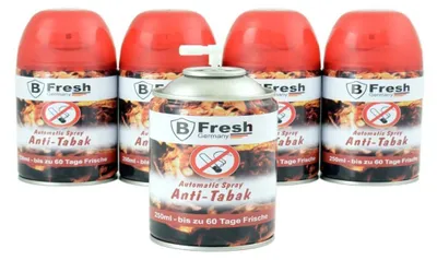 Produktbild von 3x 250 ml Duftspray Nachfüller Kartusche 250ml Duft Anti Tabak