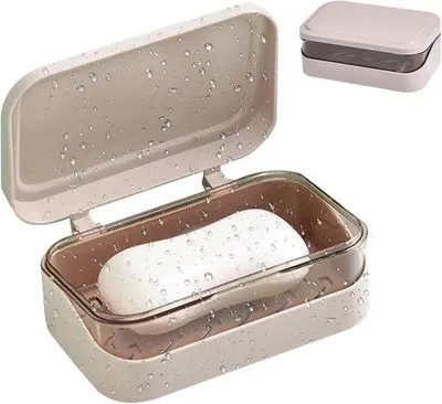 Produktbild von Famanu Seifenschale mit Deckel - Hygienische Seifenaufbewahrung - Rosa