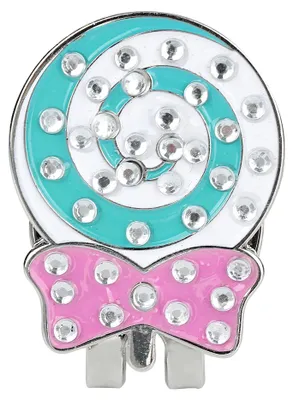 Produktbild von Langlebige magnetische Golfballmarkierung aus Metall für den Außenbereich mit Hutclip, Golferzubehör (Lollipop)