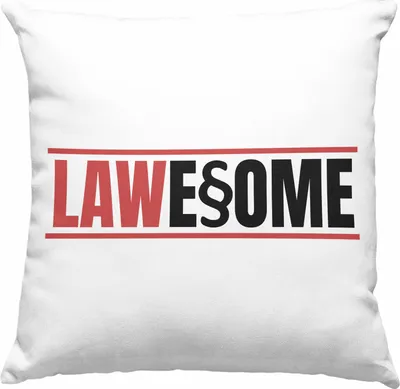 Produktbild von Trendation - Jura Deko-Kissen mit Füllung 40x40 Geschenk Spruch Jurist Geschenkidee Anwalt Jura-Studium Lustige Sprüche Staatsexamen Lawesome (Rosa)