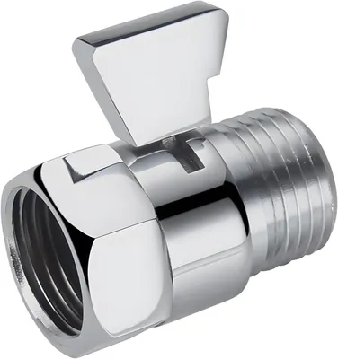 Produktbild von 2-Zoll-Duschkopf-Absperrventil - Wassersparende Dusche mit Keramikkartusche - Eckventil für Handbrause – Bidet und Gartenschlauch