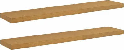 Produktbild von vidaXL Wandregal 2 pcs Beige 120 x 23,5 x 4 cm Holzwerkstoff
