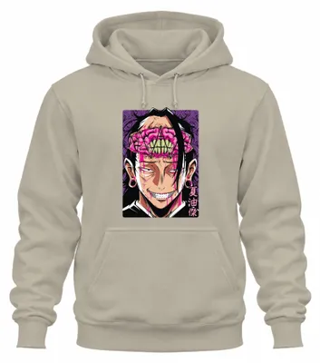 Productafbeelding van Jujutsu Kaisen, Geto Suguru, anime, hoodie met afbeelding van een bloederig brein, donkere stijl, uni, voor dames en heren, maat M