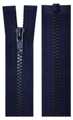 1 Reißverschluss Profil 5mm 55 cm teilbar marineblau