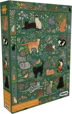 Zdjęcie produktu dla Gibsons Puzzle Tapestry Garden 1000 elementów Koty Kwiaty