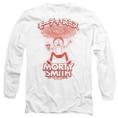 Produktbild von Rick And Morty - T-Shirt für Herren/Damen Uni, Langärmlig TV41444 (M) (Weiß)