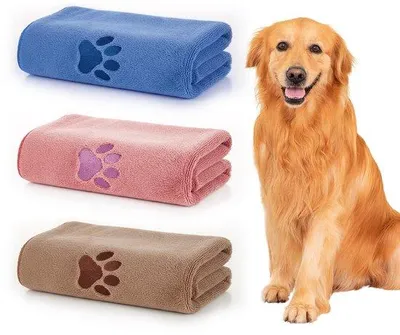 Produktbild von Unyqoos® 3er-Set Mikrofaser-Handtücher für Haustiere – saugfähig & weich, für Hunde & Katzen, schnell trocknend, kompakt, waschbar bei 40°C