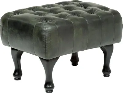 Produktbild von Hocker Chesterfield Pittsfield Echtleder grün