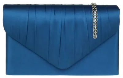Productafbeelding van Girly handtassen: Plissé-clutch van satijndenim