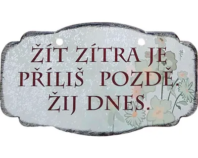 Obrázek produktu pro Dřevěná dekorace na zeď, cedule s nápisem 1018-4 10x18 cm