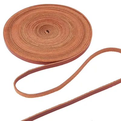 Lederband 5,5 m, Naturleder, 5 mm, für DIY-Schmuck