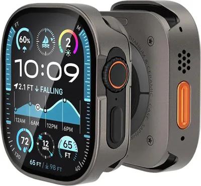 Obrázek produktu pro Pouzdro na chytré hodinky + 9H tvrzené sklo Titan Aluminium pro Apple Watch Ultra 2 / 1 49 mm