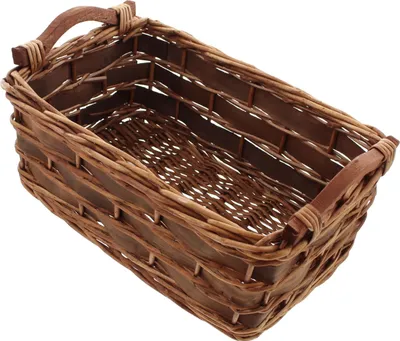 Productafbeelding van Mand voor fruit, bruin, met houten handgrepen, middelgroot