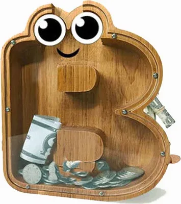 Obrázok produktu pre Pokladnička drevená - Písmenko B