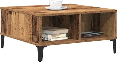 A coffee table with books and a cup of coffee on it, set against a white background.