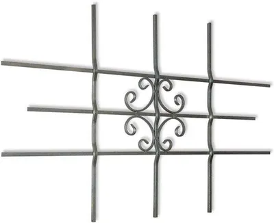 Produktbild von Sicherheitsgitter - Einbruchschutz für Fenster - Verzinkter Stahl - 69x114 cm - Grau
