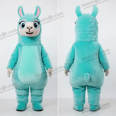 Produktbild von Türkisfarbene MASTICOT Cartoon Lama Maskotte