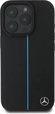 Produktbild von Mercedes Mehmp16L23Rurbk Iphone 16 Pro 6.3 Schwarz/Schwarz Hardcase Mb Blue Line Leder Magsafe