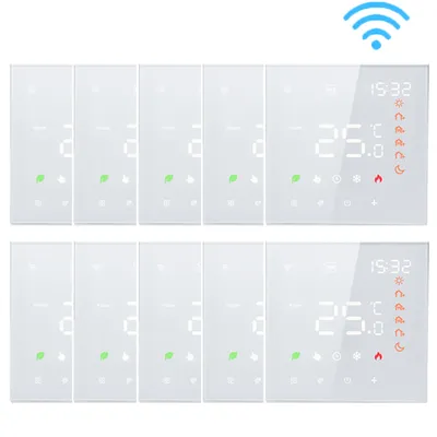 Produktbild von 10X WiFi Smart Tuya Thermostat 3A Warmwasserbereitung Fussbodenheizung, kompatibel mit Amazon Google Home, programmierbar digitales Innenthermometer