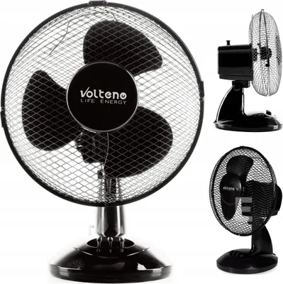 Immagine prodotto di Ventilatore da tavolo nero 23cm