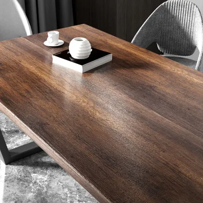 Imagen del producto de Papel tapiz autoadhesivo de madera en color marrón oscuro, impermeable