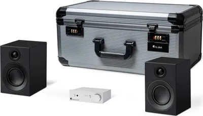 Produktbild von Pro-Ject Travel Set, 83 - 20000 Hz, 80 W, Schwarz, Silber, 119 mm, 152 mm, 175 mm