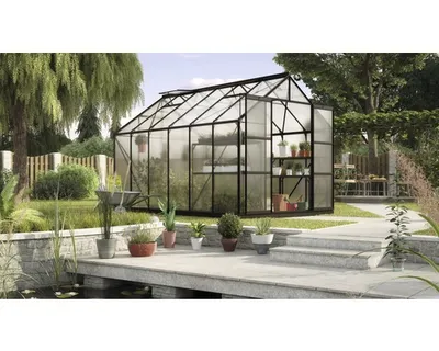 Obrázek produktu pro Vitavia skleník "Uran 9900" černý 9,9 m² 6 mm HKP