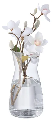 Produktbild von Relaxdays Blumenvase, Glasvase für Blumen, Tischvase aus Klarglas, hohe Dekovase, Maße H x D: 20 x 10,5 cm, transparent