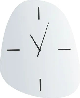 Produktbild von BELIANI Wanduhr Silber Glas Verspiegelt 54 x 45 cm Asymmetrische Form Modernes Design Spiegel für Wohnzimmer Küche Schlafzimmer Wanddekoration