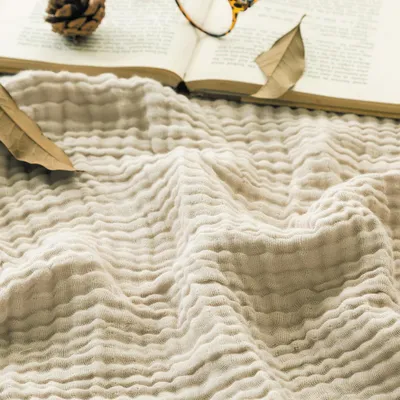 Katoenen Deken King Size 274x228 cm Beige Leicht Atmungsaktiv